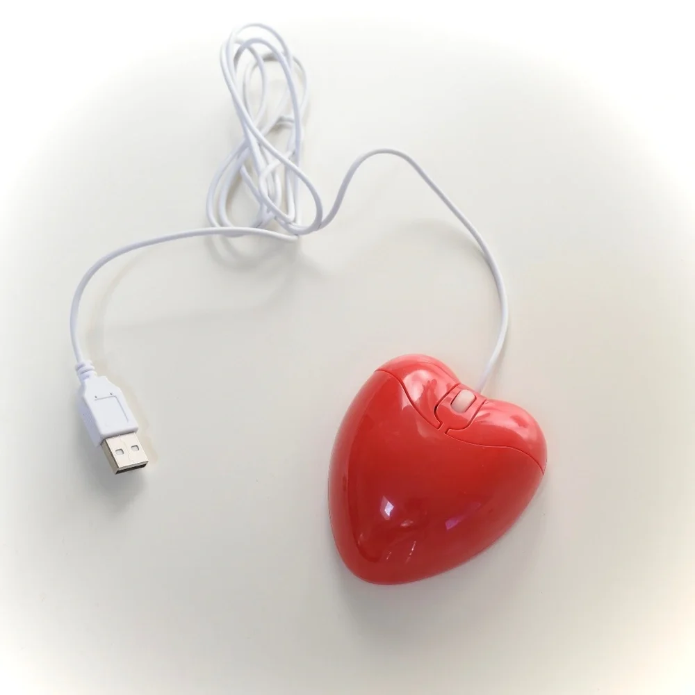 Heart Computer Mouse w/ USB Connection